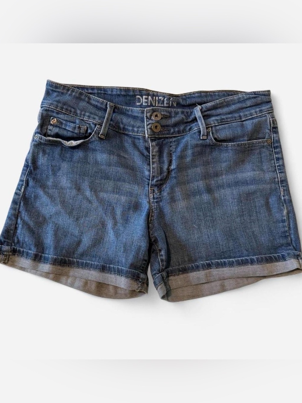 Denizen from Levi's Dark Blue Rolled-Hem Denim Shorts